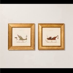 Vintage Christmas Sleigh
Framed Wall Art set of 2 Hearth & Hand with magnolia